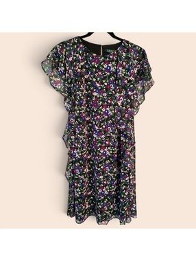 Lauren Ralph Lauren Floral Flutter Side Dress 8